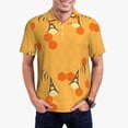 thumbnail image 1 of Kdxio Honeycomb Print Men's Short Sleeve Polo Shirt,Midweight Men's Shirt, 1 of 5