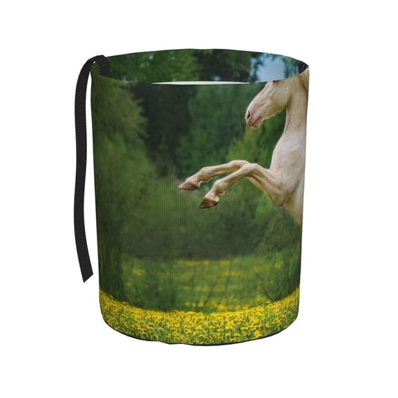 Kdxio Horse Rearing Up In The Field Car Trash Can Garbage Car Accessories Trash Can Car Waste Bin for for Driver and Passenger Any Vehicle