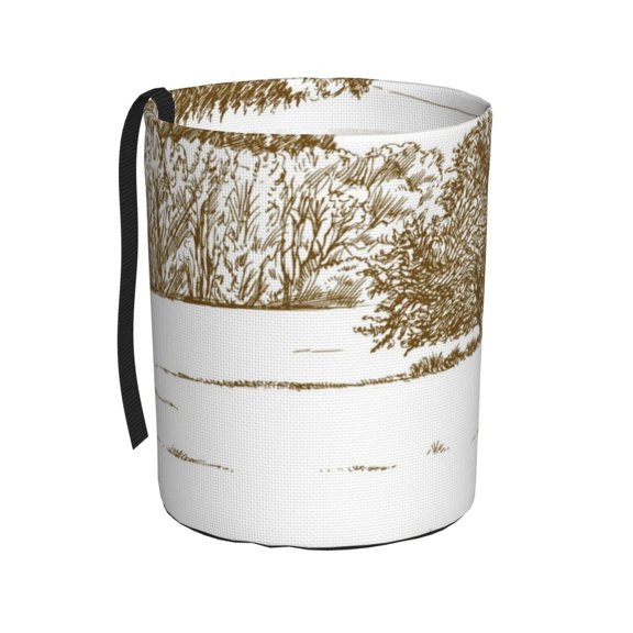 Kdxio Horse Rider In Field Car Trash Can Garbage Car Accessories Trash Can Car Waste Bin for for Driver and Passenger Any Vehicle
