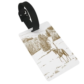 Kdxio Horse Rider In Field Luggage Tags Privacy Cover ID Label Suitcase Tags Identifiers For School Bags,Suitcases