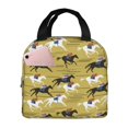 thumbnail image 1 of Kdxio Horsemen In Horseraces Print Insulated Lunch Bag,Reusable Tote Lunch Box for Women Men,Leakproof Cooler Lunch Bags for Work Office Travel Picnic, 1 of 6