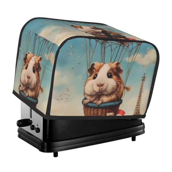 Kdxio Hot Air Balloon Guinea Pig Print Toaster Cover Bread Machine Cover Fits for Most Standard 2 Slice Toasters,Keep Toaster Free From Dust And Fingerprint Oven Dustproof Cover