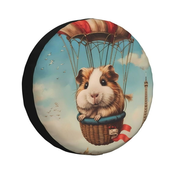 Kdxio Hot Air Balloon Guinea Pig for Tire Cover Wheel Protectors Tyre Covers Weatherproof Wheel Covers Universal Fit for Trailer Rv SUV Truck Camper Travel Trailers 16 inch