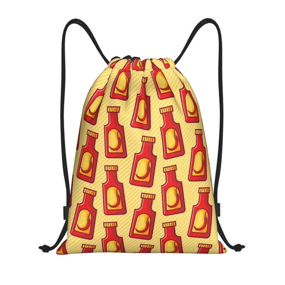 Kdxio Hot Chili Print Drawstring Backpack Bag,Waterproof Draw String Back Sack, Gym Drawstring Bags Swim Bag For Unisex