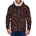 thumbnail image 1 of Kdxio Hot Chili Print Men Hoodies Casual Hoodies for Men with Zip Pockets Full Zip Long Sleeve Sweatshirt Sports Hooded Jacket-Large, 1 of 5