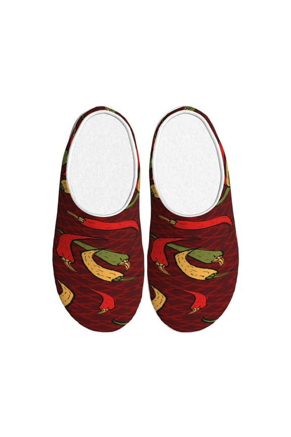 Hot Chili Women's Men's Slippers Plush Slip-On House Slipper for Winter Indoor Soft Cushion Non-slip Fluffy Slides Slippers-8