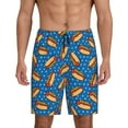 Kdxio Hot Dog 1 Print Mens Sleep Shorts Bottoms Soft Comfy Pajama Wear