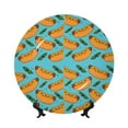 thumbnail image 1 of Kdxio Hot Dog 5 Bone China Decorative Plate Ceramic Decorative Plate for Home Office Wall Stand Decorative Plates for Home Bedroom-6in, 1 of 6