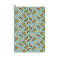 thumbnail image 1 of Kdxio Hot Dog Pizza Pattern Golf Towel (24" X 16") with Carabiner Clip - The Convenient Golf Cleaning Towel, 1 of 6