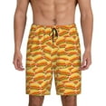Kdxio Hot Dogs Print Mens Sleep Shorts Bottoms Soft Comfy Pajama Wear