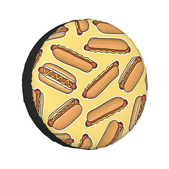 Kdxio Hot Dogs for Tire Cover Wheel Protectors Tyre Covers Weatherproof Wheel Covers Universal Fit for Trailer Rv SUV Truck Camper Travel Trailers 14 inch