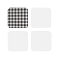 thumbnail image 1 of Kdxio Houndstooth Black And White Funny Coasters,4 Pcs Leather Coasters,Housewarming Gifts,Protect Furniture From Water Marks Scratch And Damage, 1 of 1