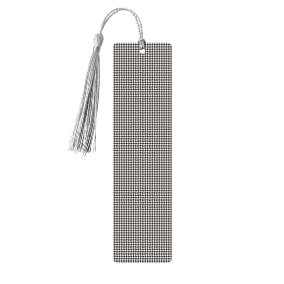 Kdxio Houndstooth Black And White Print Metal Tassel Bookmarks,Perfect Gift for Art Lovers and Bookworms Metal Bookmarks for Women