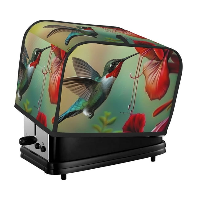 Kdxio Hummingbird Floral Paradise Print Toaster Cover Bread Machine