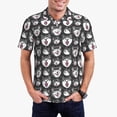 thumbnail image 1 of Kdxio Husky Print Men's Short Sleeve Polo Shirt,Midweight Men's Shirt, 1 of 6