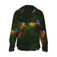 thumbnail image 1 of Kdxio Hybrid Parrot in the Forest Print Women Men Sun Protection UPF 50+ Jackets Zip Up Long Sleeve Hoodie Hiking Lightweight with Pockets, 1 of 7