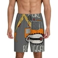 thumbnail image 1 of Kdxio I Like Big Digger Print Mens Sleep Shorts Bottoms Soft Comfy Pajama Wear Pants with Drawstring Pockets, 1 of 7