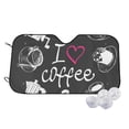thumbnail image 1 of Kdxio I Love Coffee Print Windshield Sun Shade,UV Rays and Sun Heat Protection,Sunshade for Car Windshield,Car Shade Front Windshield - Small, 1 of 6