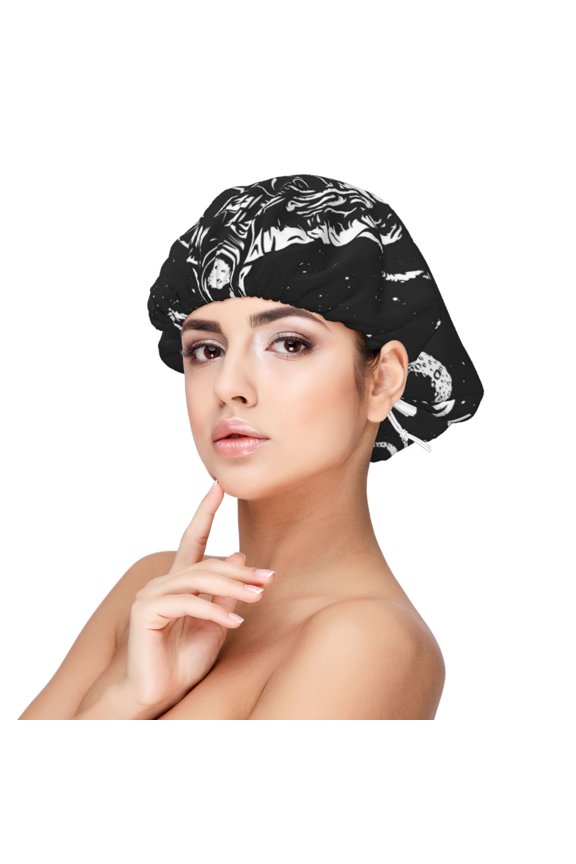I Need More Space Pattern Satin Bonnet Silk Bonnet Hair Bonnet for Sleeping Hair Bonnets for Women Curly Natural Hair