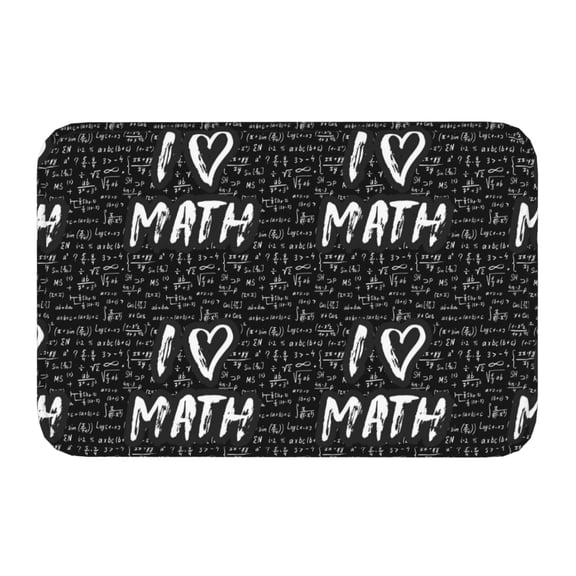 Kdxio I love Math,16" x 24", Non-Slip Front Door Mats,Outdoor Welcome Mat Washable