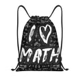 thumbnail image 1 of Kdxio I love Math Print Drawstring Backpack Bag,Waterproof Draw String Back Sack, Gym Drawstring Bags Swim Bag For Unisex, 1 of 9