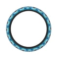 thumbnail image 1 of Kdxio Ice Blue Ocean Cute Dolphin Print Elastic Stretch Steering Wheel Cover,Auto Steering Wheel Cover,15 Inch Anti-Slip,Warm in Winter and Cool in Summer,Fit Suvs,Vans Cars,Trucks, 1 of 7