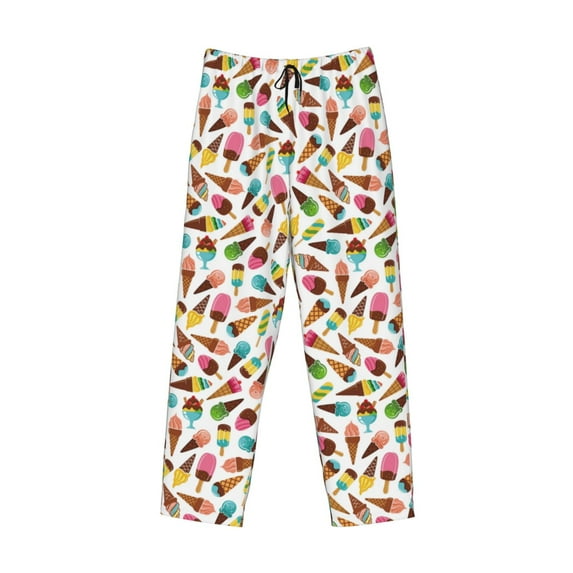 Kdxio Ice Cream Popsicles Print Men's Sleep Pajama Pant Lounge Pants with Pockets