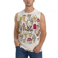 thumbnail image 1 of Kdxio Ice Cream for Men's Muscle T-shirt,Sleeveless for Workout Running Athletic Gym Lounge Casual, 1 of 7