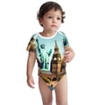 thumbnail image 1 of Kdxio Iconic Global Landmarks Pattern Unisex Baby Cotton Short Sleeve Bodysuits-3 Months, 1 of 5