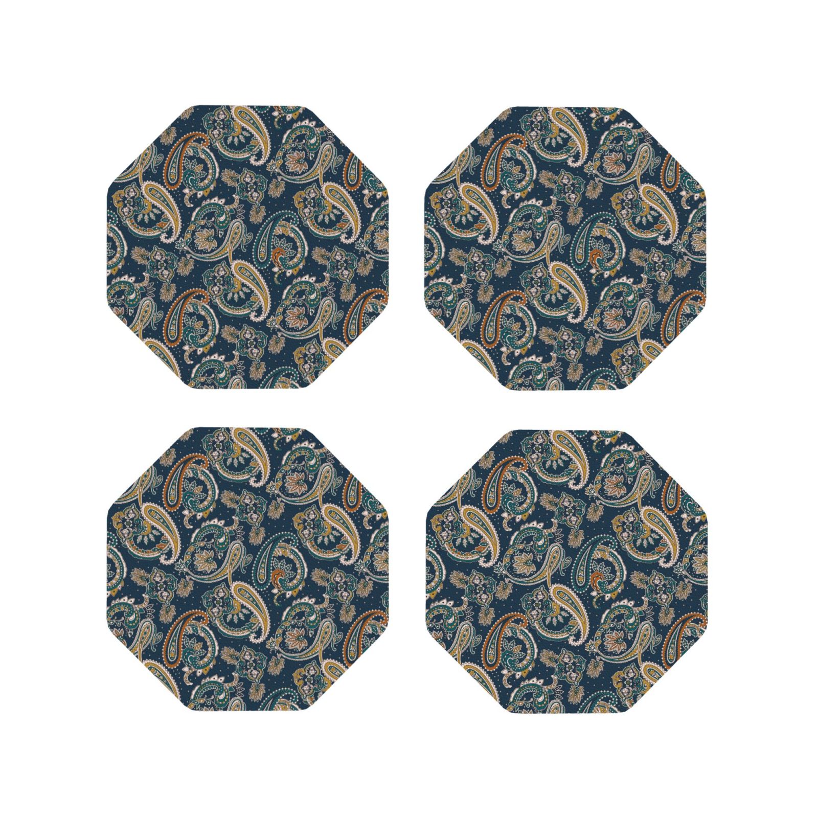 Kdxio Indian Paisley 2 Funny Coasters,4 Pcs Leather Coasters ...