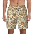 thumbnail image 1 of Kdxio Indian Paisley Print Men's Swim Trunks with Compression Liner 7 Inch Inseam Quick Dry Swim Shorts, 1 of 5