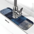 thumbnail image 1 of Kdxio Indigo Patchwork Quilt Pattern Non-Slip Diatom Mud Faucet Drain Pad,Self Absorbent Mat for Kitchen Sink for Variety Kitchen & Bathroom Countertops, 1 of 7