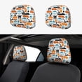 thumbnail image 1 of Kdxio Industrial Transportations Pattern Print 2 Piece Car Head Rest Covers Set Auto Front/Rear Seats Headrest Cover Universal Fit Most Cars,Sedan, SUV, 1 of 9