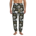 thumbnail image 1 of Kdxio Ink Graffiti Owl Pattern Joggers,Sweatpants for Men with Pockets-Large, 1 of 5