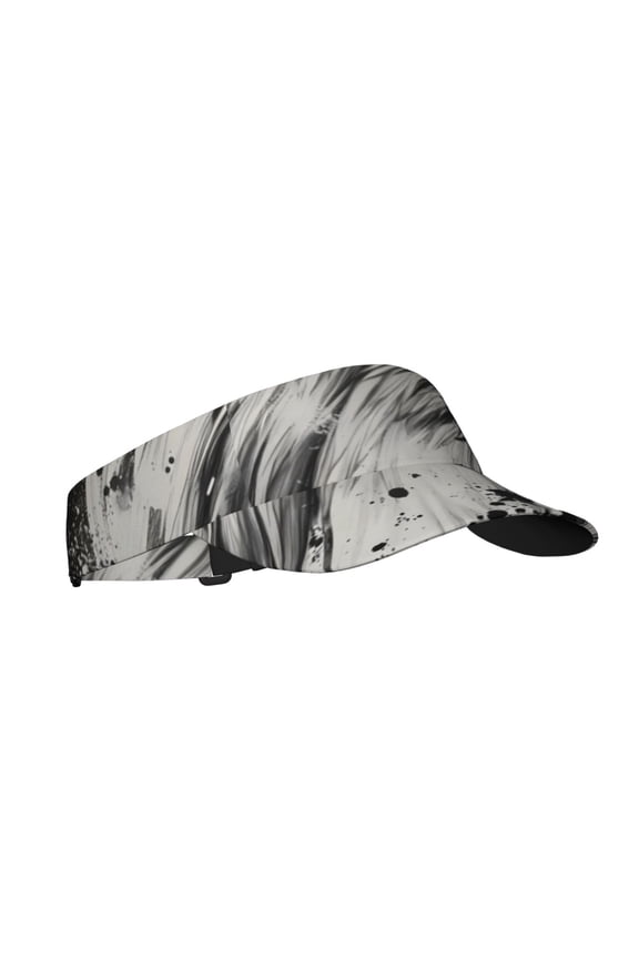 Ink Style Bald Eagle Print Sun Visor Hat Golf Visor Adjustable Velcro Outdoor Sports Cap for Men Women