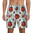 thumbnail image 1 of Kdxio Insects Print Men'S Swim Trunks With Compression Liner 7 Inch Inseam Quick Dry Swim Shorts, 1 of 7