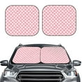 thumbnail image 1 of Kdxio Irregular Plaid Print 2-Piece Sun Shade Front Windshield - Foldable Car Front Window Sunshades for Most Sedans SUV Truck, 1 of 6