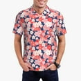 thumbnail image 1 of Kdxio Japanese Cherry Blossoms Print Men's Short Sleeve Polo Shirt,Midweight Men's Shirt, 1 of 6
