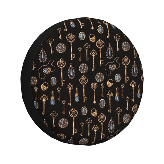 Kdxio Jewelry And Keys for Tire Cover Wheel Protectors Tyre Covers Weatherproof Wheel Covers Universal Fit for Trailer Rv SUV Truck Camper Travel Trailers 14 inch