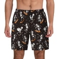 thumbnail image 1 of Kdxio Jumping Skull Print Men's Swim Trunks with Compression Liner 7 Inch Inseam Quick Dry Swim Shorts, 1 of 5