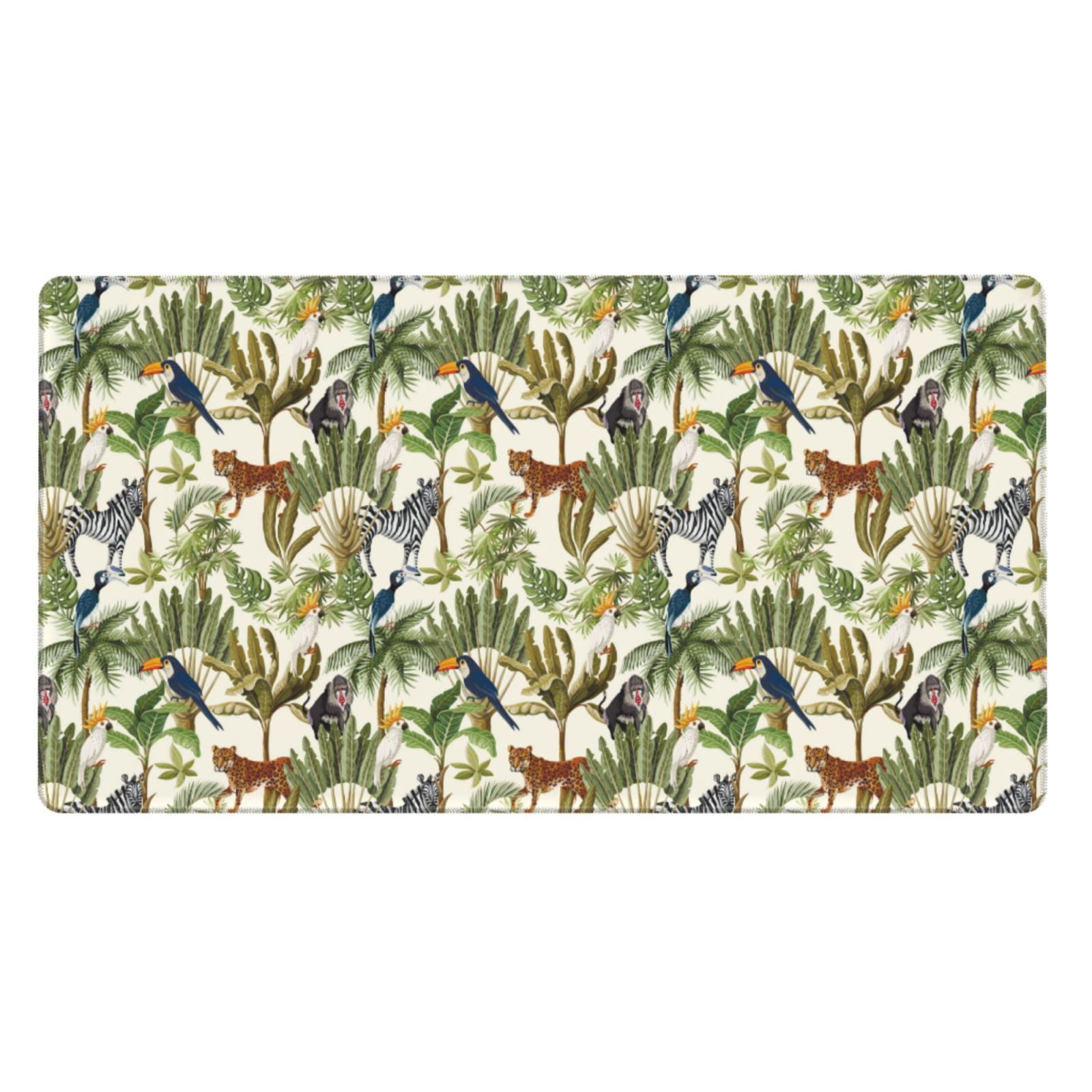 Kdxio Jungle Animals Print Large Gaming Mouse Pad,Non-Slip Base,Water Resist Keyboard Pad for Gamer,Office & Home,29.5 x 15.8 in