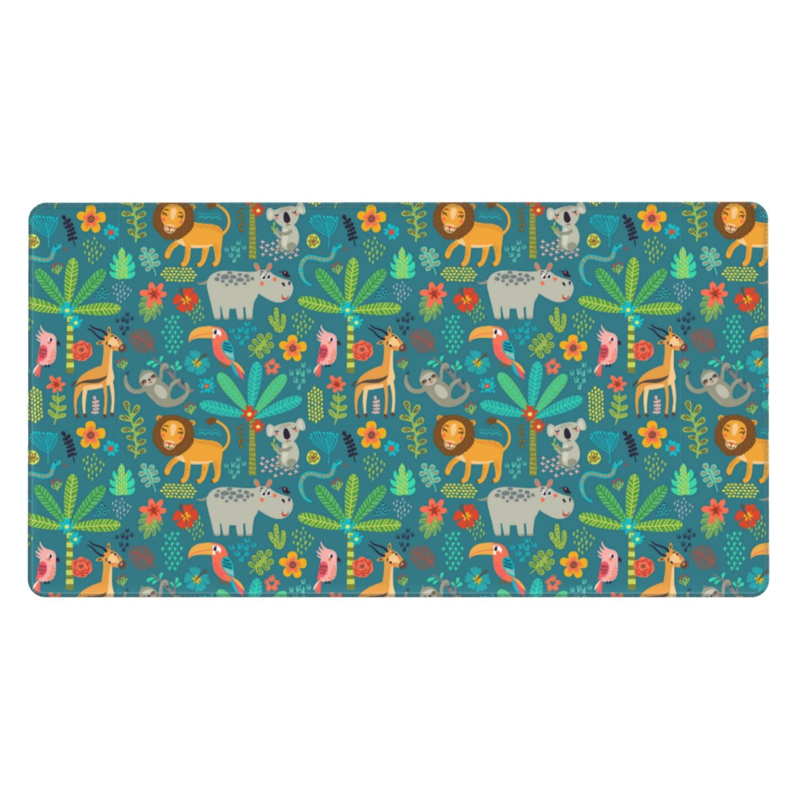 Kdxio Jungle Animals Print Large Gaming Mouse Pad,Non-Slip Base,Water Resist Keyboard Pad for Gamer,Office & Home,29.5 x 15.8 in
