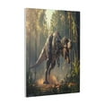 thumbnail image 1 of Kdxio Jungle Dinosaur Pattern Canvas Wall Art 12x16 Inches - Waterproof HD Print Solid Wood Frame for Living Room & Bathroom,Vertical, 1 of 8