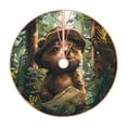 thumbnail image 1 of Kdxio Jungle Hat Bear Print Christmas Tree Skirt Christmas Xmas Tree Skirts Mat for New Year Holiday Christmas Party Decorations-36", 1 of 7