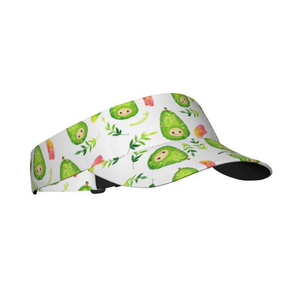 Kdxio Kawaii Avocado Print Sun Visor Hat Golf Visor Adjustable Velcro Outdoor Sports Cap For Men Women