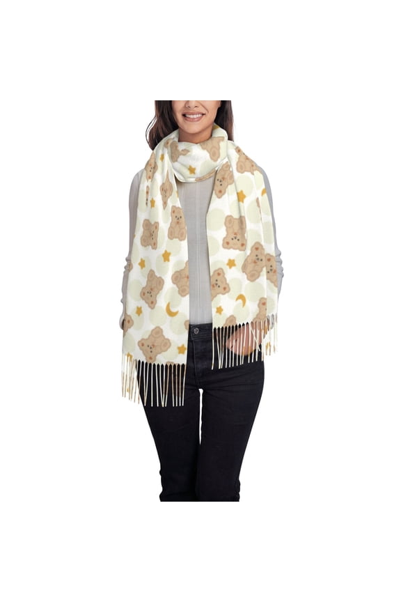 Kawaii Bear Women's Scarf Womens Winter Scarf, Fashion Scarfs for Women, Shawls and Wraps, Long Blanket Scarf