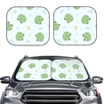 thumbnail image 1 of Kdxio Kawaii Frogs Print 2-Piece Sun Shade Front Windshield - Foldable Car Front Window Sunshades For Most Sedans Suv Truck, 1 of 6