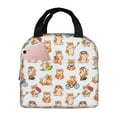 thumbnail image 1 of Kdxio Kawaii Shiba Dog Print Insulated Lunch Bag,Reusable Tote Lunch Box for Women Men,Leakproof Cooler Lunch Bags for Work Office Travel Picnic, 1 of 1