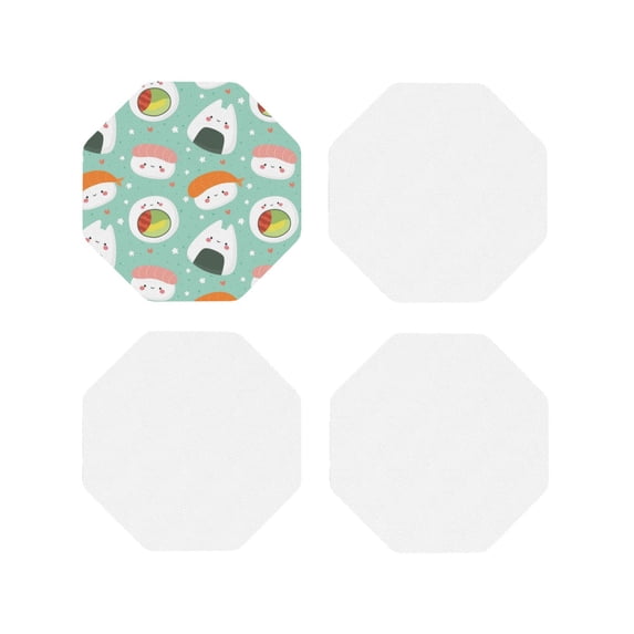 Kdxio Kawaii Sushi Funny Coasters,4 Pcs Leather Coasters,Housewarming Gifts,Protect Furniture From Water Marks Scratch And Damage