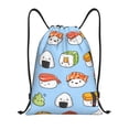 thumbnail image 1 of Kdxio Kawaii Sushi Print Drawstring Backpack Bag,Waterproof Draw String Back Sack, Gym Drawstring Bags Swim Bag For Unisex, 1 of 1